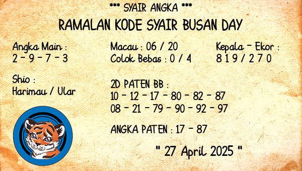 Prediksi Busan Day