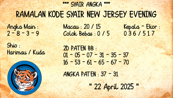 Prediksi New Jersey Evening