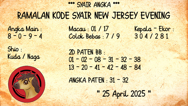 Prediksi New Jersey Evening