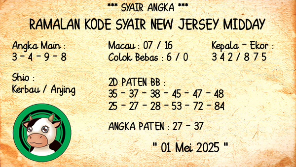 Prediksi New Jersey Midday