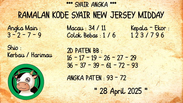 Prediksi New Jersey Midday