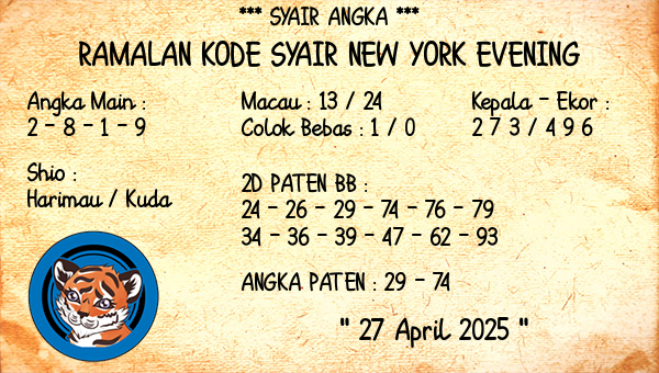 Prediksi New York Evening