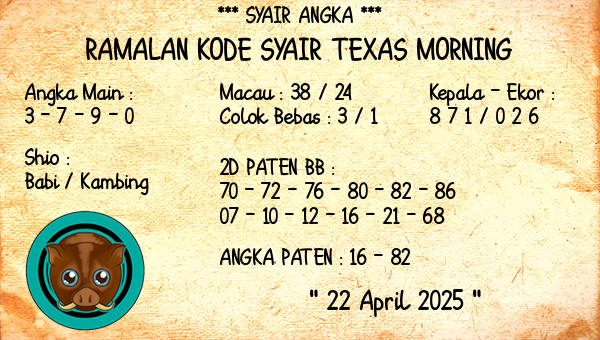 Prediksi Texas Morning