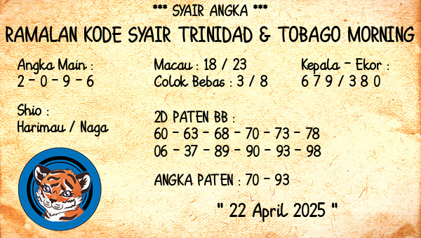 Prediksi Trinidad & Tobago Morning