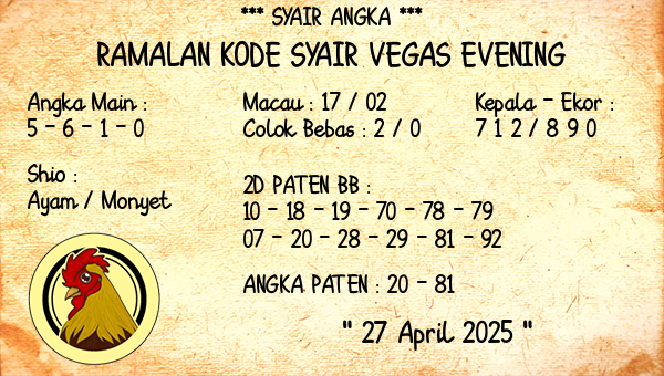 Prediksi Vegas Evening