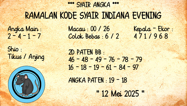 Prediksi Indiana Evening