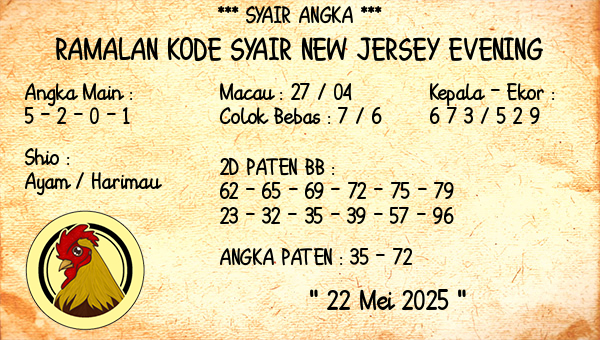 Prediksi New Jersey Evening