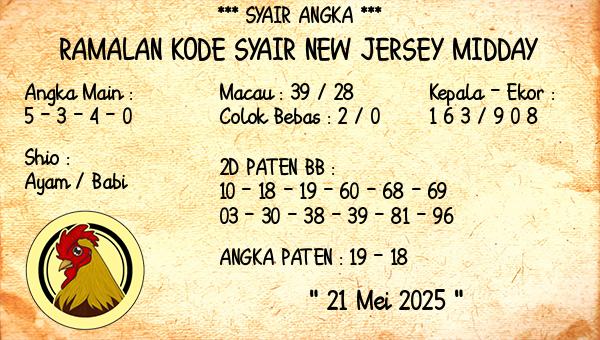 Prediksi New Jersey Midday