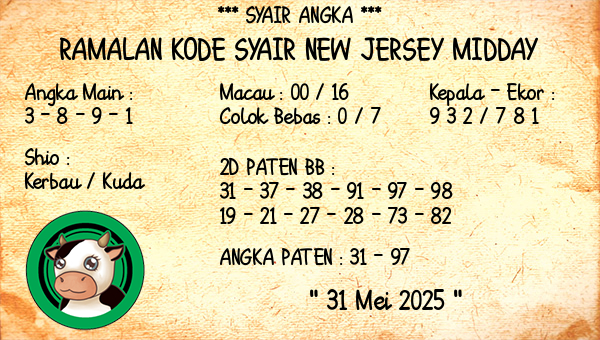 Prediksi New Jersey Midday