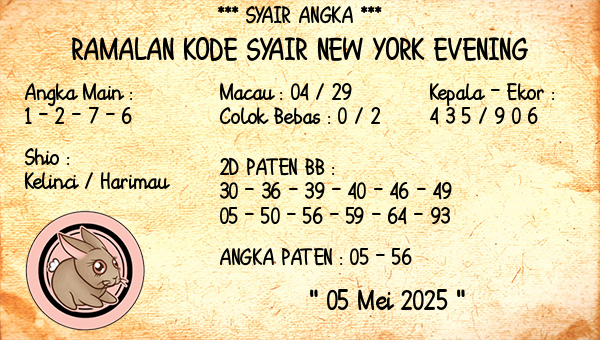 Prediksi New York Evening