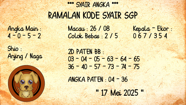 Prediksi SGP