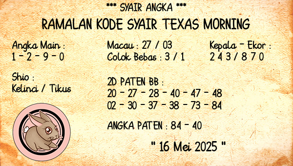Prediksi Texas Morning