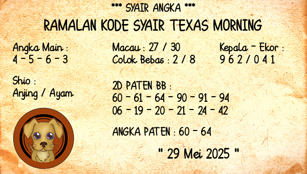 Prediksi Texas Morning