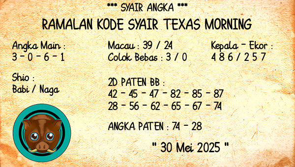Prediksi Texas Morning