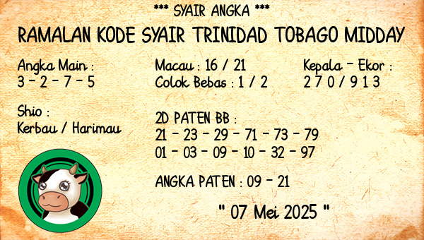 Prediksi Trinidad Tobago Midday