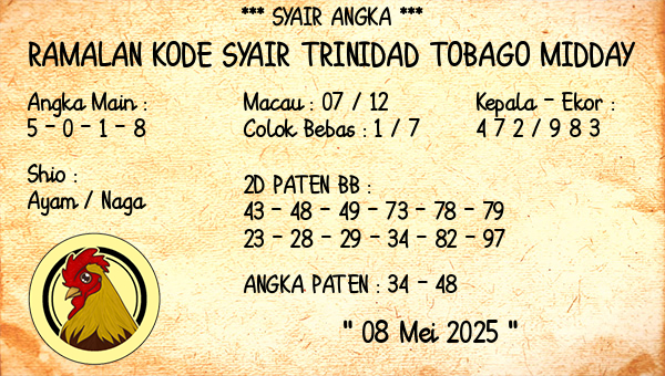 Prediksi Trinidad Tobago Midday