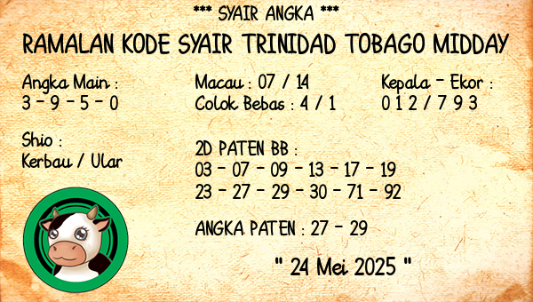 Prediksi Trinidad Tobago Midday