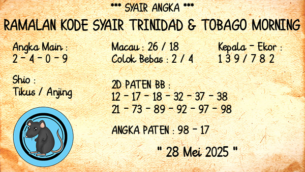 Prediksi Trinidad & Tobago Morning