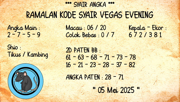 Prediksi Vegas Evening