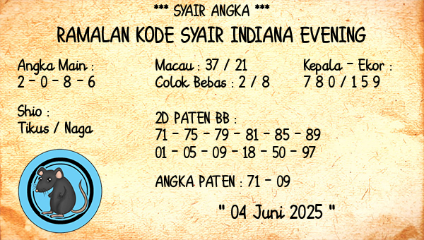 Prediksi Indiana Evening