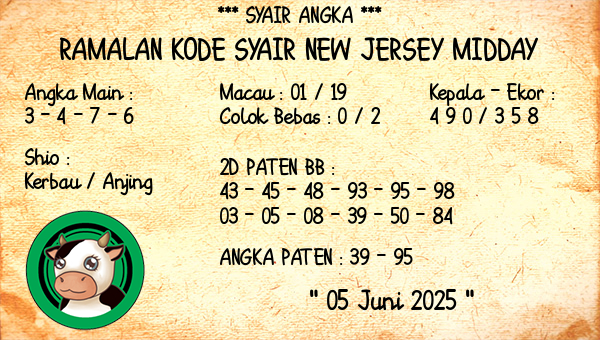 Prediksi New Jersey Midday