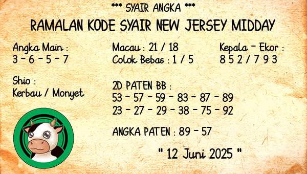 Prediksi New Jersey Midday