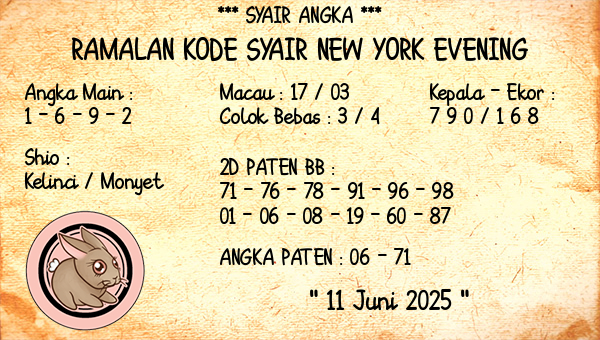 Prediksi New York Evening