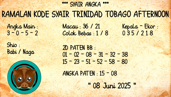 Prediksi Trinidad Tobago Afternoon