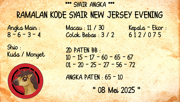 Prediksi New Jersey Evening