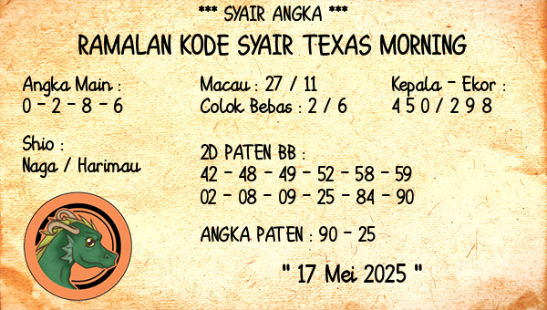 Prediksi Texas Morning