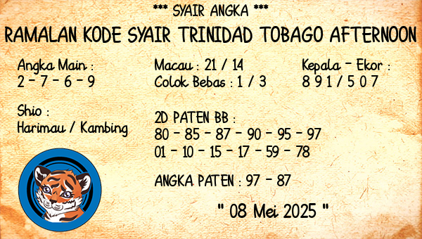 Prediksi Trinidad Tobago Afternoon