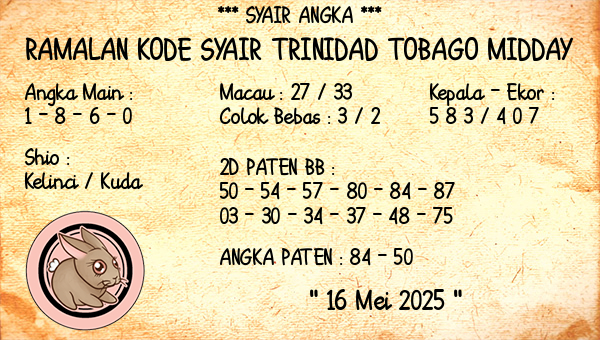 Prediksi Trinidad Tobago Midday